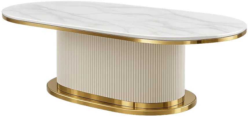 Moderner orientalischer Esstisch aus Marmor mit goldenen Details – Tisch kaufen Hamburg